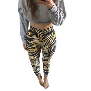 Booty by brabants Zebra Print High-Waisted Leggings Sz m